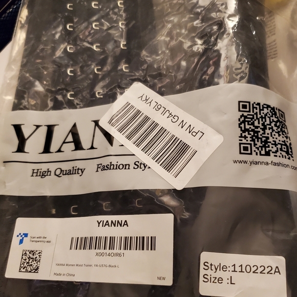 Yianna Women's Corset Waist Trainer Size Large Underbust Body Shaper Black - Picture 13 of 14